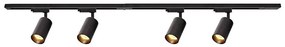 Faretto per sistema a binario PIPE 4xGU10/10W/230V nero