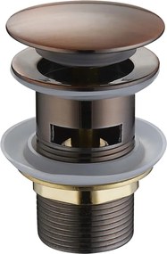 Mexen tappo clic-clac rotondo con troppopieno, rame antico - 79920-45