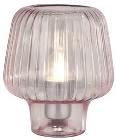 Lampada da tavolo aria - vetro ondulato rosa