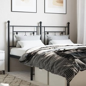 Testiera İn Metallo Nero 140 Cm /