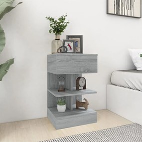 Comodino Grigio Sonoma 40x35x65 Cm İn Legno Multistrato /