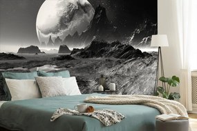 Carta da parati – Paesaggio fantasy in bianco e nero