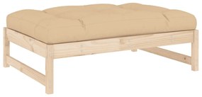 Set divani da giardino 5 pz con cuscini in legno massello