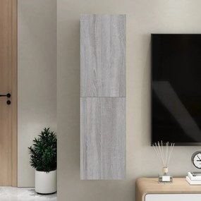 Mobile porta tv a parete grigio sonoma 30,5x30x110 cm