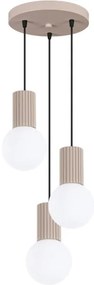 Sollux SL.1745 - Lampadario a sospensione con filo HALO 3xG9/8W/230V diametro 25 cm beige