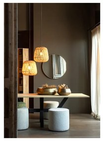 Pouf beige , ø 46 cm Sara - WOOOD