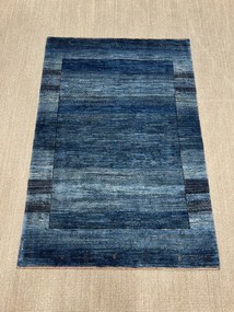 Loribaft Tappeto 110 x 150 Blu (Iran) Annodato A Mano