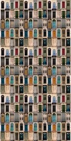 Carta da parati Porte verde, 46.5 cm x 8.37 m