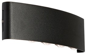 Applique da esterno nera incl. LED 10 luci IP54 - Silly
