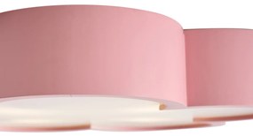 Plafoniera per bambini rosa e bianca - Lucille