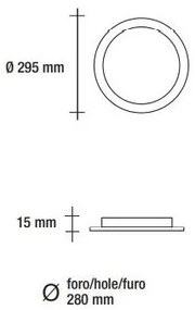 Vivida pannello led tondo bianco 24w 1996lm 4000k