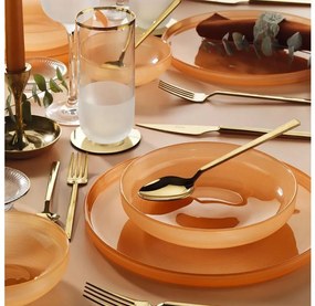 Set da tavola 18 pezzi arancione/vetro