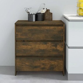 Credenza Rovere Fumo 70x41x75 Cm İn Truciolato /