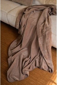 Coperta grigio tortora in micropile 150x200 cm Tomo – Tiseco Home Studio