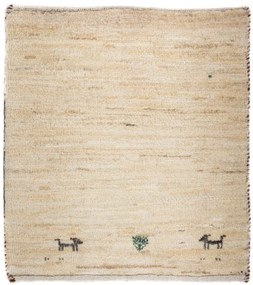 Gabbeh Tappeto 40x50 Beige (Iran) Annodato A Mano