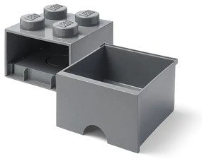 Contenitore per bambini grigio scuro con cassetto - LEGO®
