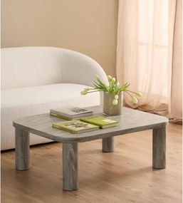 Tavolino grigio chiaro effetto marmo 75x100 cm Solano - Actona