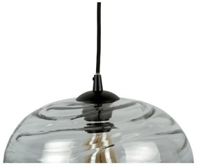 Lampada a sospensione in vetro grigio, altezza 21 cm Sphere - Leitmotiv