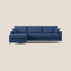 Megan divano letto angolare in microfibra smacchiabile T11 blu