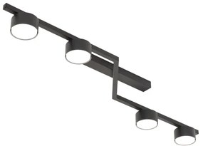 Plafoniera SKAN 4xGX53/12W/230V, nera