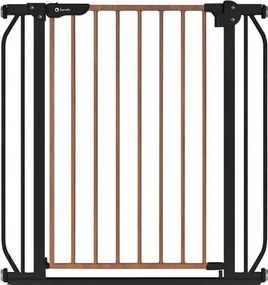 Lionelo - Cancello di sicurezza TRUUS SLIM nero/marrone