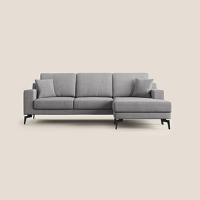 Prestige divano angolare reversibile in microfibra smacchiabile T11 grigio