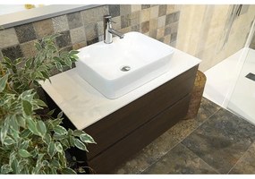 Lavabo in ceramica bianca , 48 x 37 cm Balena - Sapho