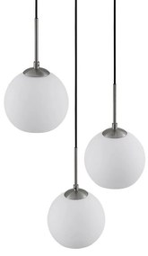 Lindby - Jurian 3 Lampada a Sospensione Opal/Nickel Lindby