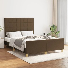 Giroletto Senza Materasso Marrone Scuro 140x190 Cm Tessuto /