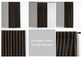 Tenda parzialmente oscurante marrone in velluto 140x270 cm – Restilo