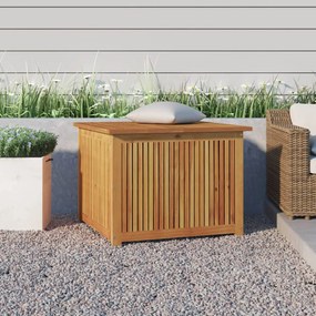 Contenitore Da Giardino 75x75x58 Cm İn Legno Massello Di Acacia /