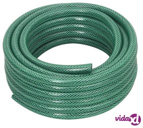 vidaXL Set Tubo da Giardino con Raccordi Verde 0,6" 30 m in PVC
