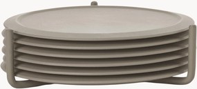 Sottobicchieri in silicone con supporto Plain 6 pz
