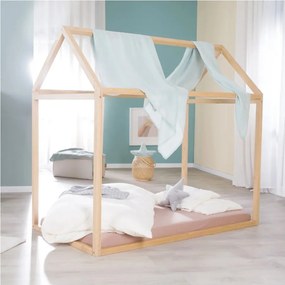 Letto per bambini in colore naturale 70x140 cm Montessori - Roba