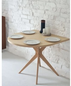 Tavolo da pranzo in frassino massiccio 90x90 cm Jubi – Ragaba