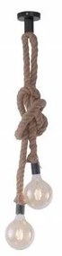 Leuchten Direkt 15482-18 - Lampadario a sospensione con filo ROPE 2xE27/60W/230V
