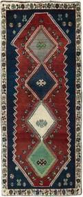 Shiraz Tappeto 90x210 Rosso (Iran) Annodato A Mano