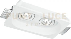 Faretto da incasso in gesso verniciabile morgana orientabile bianco...