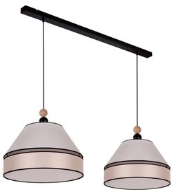 Duolla - Lampadario a sospensione con filo AVIGNON 2xE27/15W/230V beige
