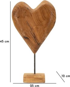 Scultura Dobu In Teak Riciclato Cm 25X12X45 (Pezzi Unici - Non Rip. In Serie)