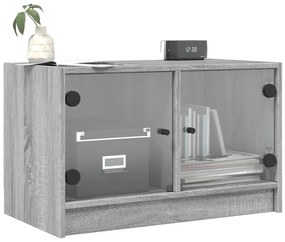 Mobile porta tv con ante in vetro grigio sonoma 68x37x42 cm