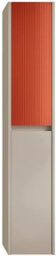 Colonna per mobile bagno Niwa 2 ante P 27 x L 30 x H 160 cm laccato opaco sabbia con vetro paprika