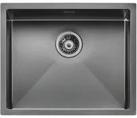 Lavello IRIDE MATT F3 1 vasca ACCIAIO INOX Finitura: GUN METAL OPACO, incasso: slim, sottotop e filotop, 57X45 prof. 19 012358.L82.X0.00.2022