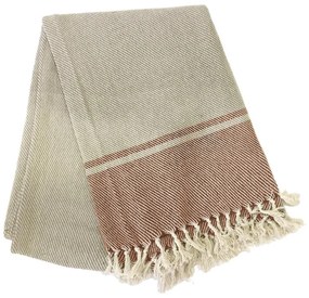 Tovaglia di cotone beige e rosa, 250 x 150 cm - Tiseco Home Studio