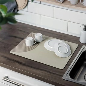 Tappetino scolapiatti beige in gomma 50x40 cm Dima – Wenko