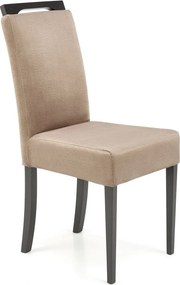 Sedia Clarion 2 in velluto beige/nero Monolith 09