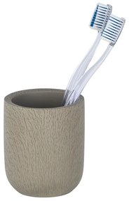 Tazza di cemento grigio-marrone per spazzolini da denti - Wenko