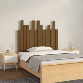 Testiera Da Parete Ambra 95,5x3x80 Cm İn Legno Massello Di Pino /