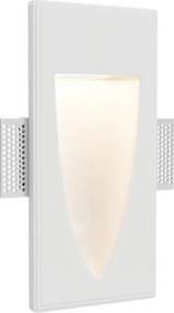 Applique da Incasso Segnapasso GU10 Curva in Gesso Pitturabile