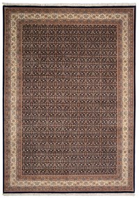 Herati Tappeto orientale 360x250 Blu (Indian) Annodato A Mano